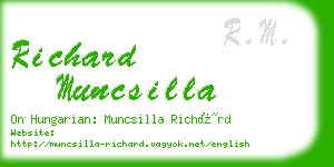 richard muncsilla business card